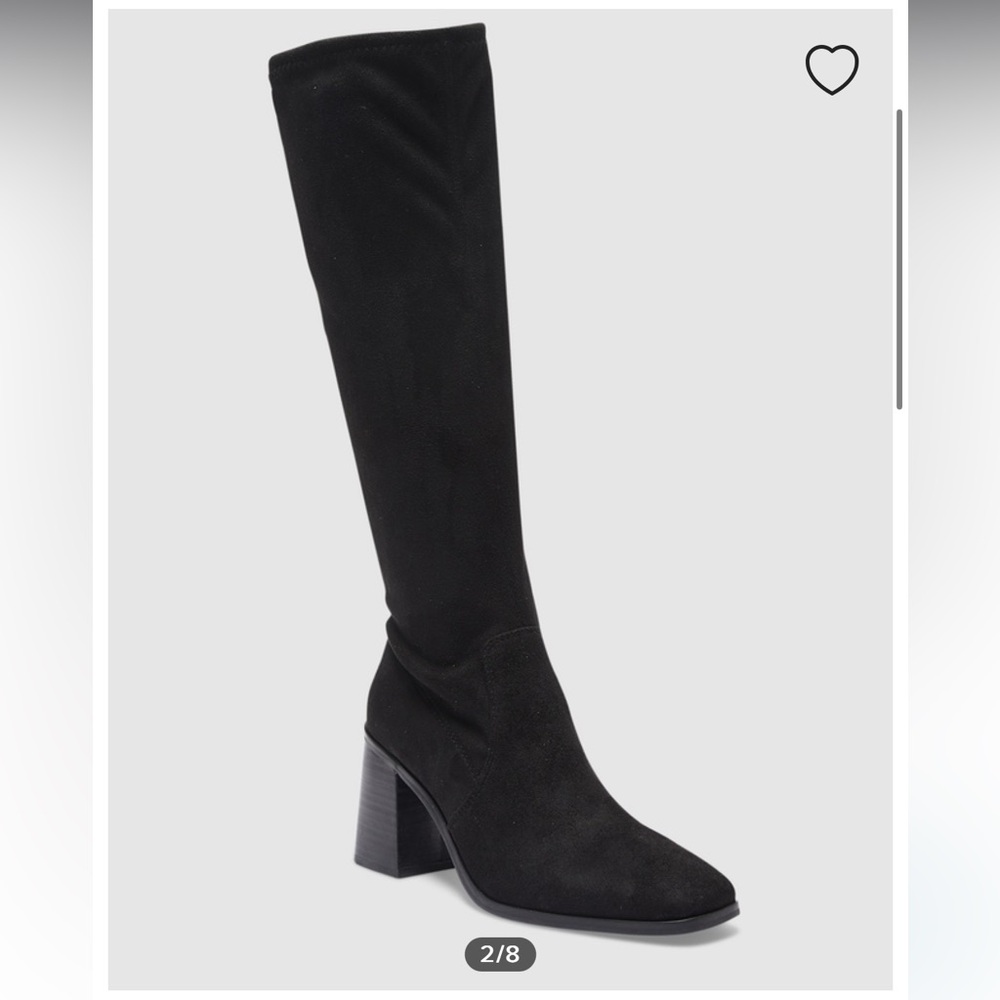 Like new, black suede knee high boots size 37 EU, 6.5 US , FOREVER NEW ,